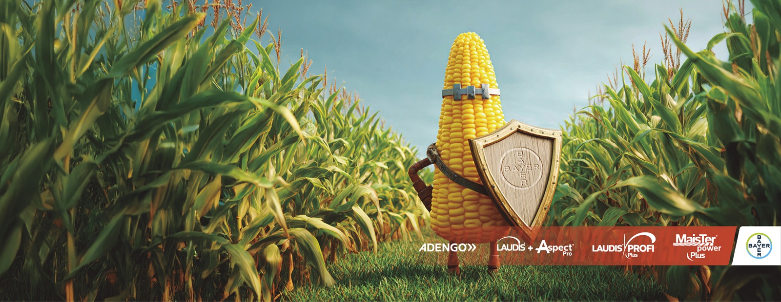 Maisterhafte Profis von Bayer: Werbung für Bayer Maisherbizide